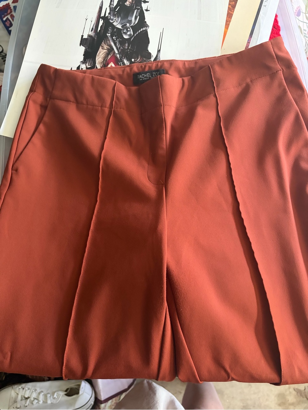 Rachel Zoe Rust Straight-Leg Pants
